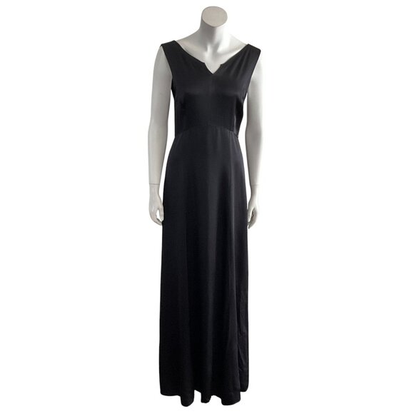 Theory Sleeveless Maxi Dress Black 6 - Picture 1 of 9
